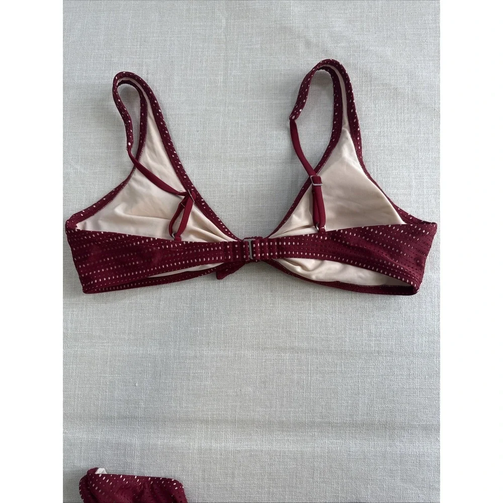 abercrombie Fitch Bikini Set L/XL  Swim Textured Knot‎ F ront  Swimwear Resort